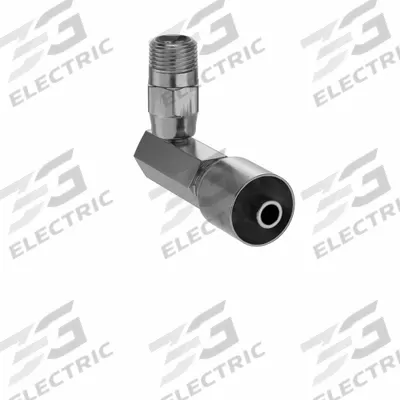 PARKER Hydraulic Crimp Fitting: Steel x Steel, 90° Elbow, -8 For Hose Dash Size - Parker Crimp Hydraulic Hose Fittings with Metric Connection