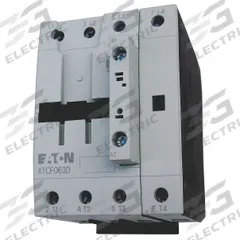 EATON IEC Magnetic Contactor: Non-Reversing, 4 Poles, 4NO Contacts, 40 A, 240V AC Coil (MPN XTCF063D00B). Key specifications — Brand: EATON; Integrated Surge Suppression: Yes.