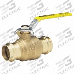 MILWAUKEE VALVE Manual Two-Way Ball Valve: 3 in, Brass, Straight, Press x Press, Full Port Ball Port (MPN BA-480B - 300). Key specifications — Brand: MILWAUKEE VALVE; Handle: Locking Lever.