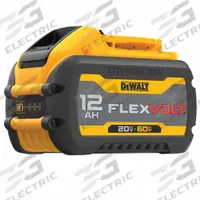 DEWALT Battery: FLEXVOLT®, 12 Ah, Battery Included, 20V DC/60V DC (MPN DCB612). Key specifications — attr1278107: Not Oil-Resistant.