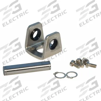 SPEEDAIRE Single Rear Clevis: Flange Mount Type, Fits 20 mm Bore Dia, Aluminum - Clevis Mounting Hardware