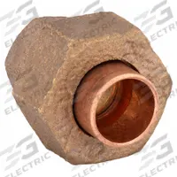 NIBCO Sweat Fitting Union: 1/2 in CTS x 1/2 in CTS, Cup x FTG, Cast Copper (MPN U733-1/2)