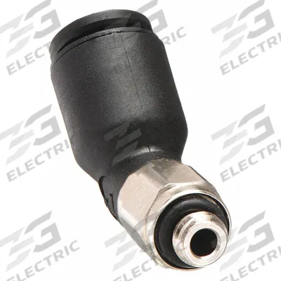 LEGRIS Push-Fit Elbow Fitting: 6 mm OD x 5 mm Pipe Size, Push-to-Connect x Metric - Nylon & Nickel-Plated Brass Tube Fittings