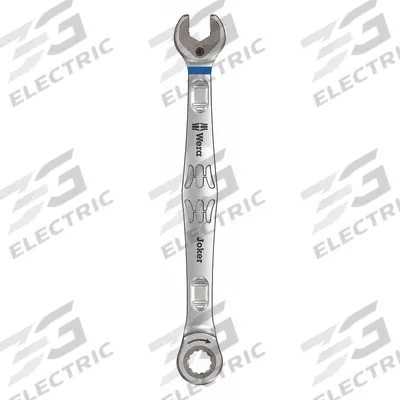 WERA Combination Wrench: Alloy Steel, Nickel Chrome, 5/16 in Head Size - SAE Spline Ratcheting Combination Wrenches