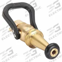 MOON AMERICAN Fire Hose Nozzle: Solid Bore, Constant Pressure (Auto), Solid Stream, 526-1522. Key specifications — Grip Type: No Grip; Product Type: Shut Off Nozzle; Thread Type: NST; Base Type: Rigid; Body Material: Brass; Activates By: Ball Shutoff; Nozzle Option: Constant Pressure (Automatic); Brand: MOON AMERICAN.