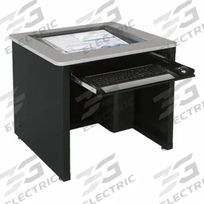 VERSADESK Computer Desk: Wood, Gray Matrix, 0 Drawers, 36 in Overall Wd - Downview Computer Desk