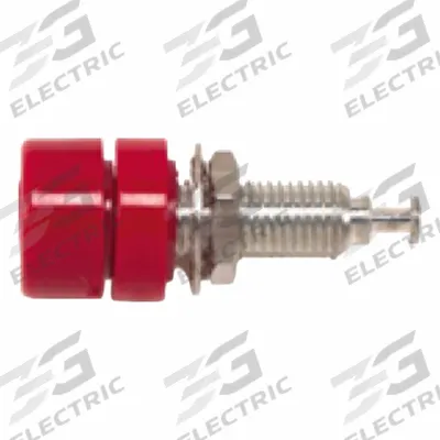 POMONA Banana Jack: 1 1/4 in Lg, 15 A Max Current Measurement - Shorting Bar Pin Tip Plugs