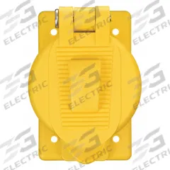 HUBBELL WIRING DEVICE-KELLEMS Weatherproof Cover: Polycarbonate, Duplex Receptacles, 1 Gangs, Yellow (MPN HBL77CM74WO). Key specifications — Brand: HUBBELL WIRING DEVICE-KELLEMS; Color: Yellow; Compatible with Product Type: Duplex Receptacles; Mounting Orientation: Vertical.