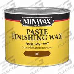 MINWAX Finish: Finish, Interior, Oil, 1 lb Container Size, Wood, Solid, Paste Finishing Wax (MPN 786004444). Key specifications — Brand: MINWAX; Transparency: Solid; Use Location: Interior; Sub-Brand: Paste Finishing Wax; Resin Type: Polyurethane.