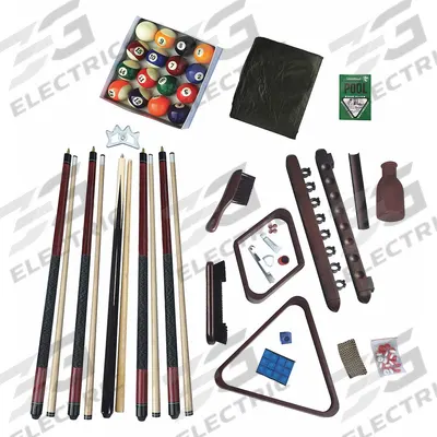 HATHAWAY Pool Table Billiard Accessory Kit: Mahogany (MPN BG2540M) - Billiard Equipment Sets & Brushes