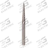 WIDIA Carbide Bur: Pointed-End Cone, SM-43, Single Cut, 1/8" x 5/8" Head, 1/8" Shank (MPN M40487). Key specifications — Trade Number: SM-43; Brand: WIDIA METAL REMOVAL.