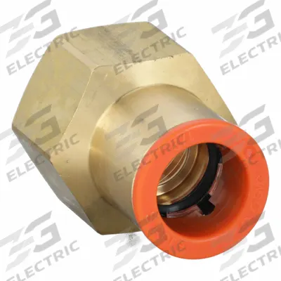 SMC Push-Fit Adapter Fitting: 1/2 in OD x 1/2 in Pipe Size, Push-to-Connect x FNPT - Polybutylene & Brass Tube Fittings