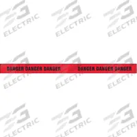 APPROVED VENDOR Barricade Tape: 500 ft Lg, 3 in Wd, Danger Legend, Polypropylene, Red Color (MPN BTR-49-5). Key specifications — Tape Message: Danger; Message Color: Black; Brand: APPROVED VENDOR.