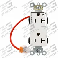 LEVITON Plugs and Receptacles: Duplex, 5-20, White, 125V AC, 20 A, 2 Pole / 3 Wire (MPN M1636-1CW)