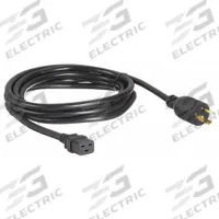 APC BY SCHNEIDER ELECTRIC Power Cord: 12 ft Lg, 3/12, L6-20P Plug, C19 Receptacle, SJT, Rubber (MPN AP9871). Key specifications — Brand: APC BY SCHNEIDER ELECTRIC; Jacket Material: Rubber.
