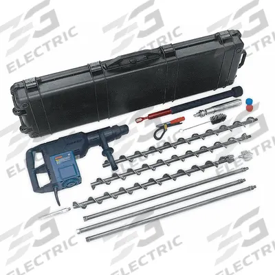 AMS Flighted Auger Kit: Stainless Steel, 5/8 in Connection Size, 2 in Overall Dia - Soil Auger Kits
