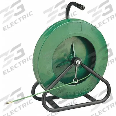 GREENLEE Fish Tape: 200 ft Lg, Manual Wind Tape Retraction, Round Tape Shape - Non-Conductive Fish Tapes