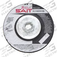 SAIT Depressed Center Grinding Wheel: Type 27, 4 1/2" x 1/4" x 5/8"-11, Aluminum Oxide, 46 Grit (MPN 20162). Key specifications — Series: A46N; Brand: UNITED ABRASIVES-SAIT.