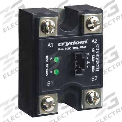 CRYDOM Dual Solid State Relay: Surface Mounted, 50 A Max Output Current, SCR - Surface-Mounted Relays