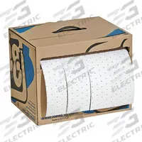 PIG Sorbent Roll: 60 ft Lg, 15 in Wd, Polypropylene, White, 60 ft Roll Lg, 15 in Roll Wd (MPN MAT442). Key specifications — Brand: PIG; Material: Polypropylene.