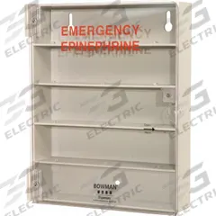 BOWMAN DISPENSERS Epinephrine Injector Dispenser: 9 in Overall Wd, 2 1/2 in Overall Dp, Plastic (MPN ED-750). Key specifications — Material: Plastic; Color: Brown; Brand: BOWMAN DISPENSERS; Product Type: Epinephrine Injector Dispenser; Compatible Dispensing Product: Epinephrine Injectors.