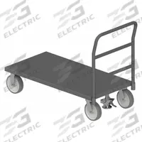 APPROVED VENDOR Platform Truck: 3,600 lb, 48 in L x 24 in W x 11 1/8 in H Deck, Solid, 12 ga Deck (MPN EPTFL24488PU95). Key specifications — Side Panel Type: No Side Panels; Brand: APPROVED VENDOR; Color: Gray; Caster/Wheel Configuration: (1) Floor Lock.