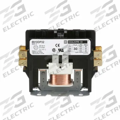 SQUARE D Definite Purpose Magnetic Contactor: 2 Poles, 480V AC, 30 A - Non-Reversing Definite Purpose Contactors