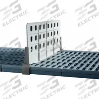 METRO Standard Duty Shelf Dividers: 9 1/2 in x 1 1/2 in, Front-To-Back, 1 Dividers/Ledges, Polymer (MPN MQD24-8). Key specifications — Brand: METRO; Material: Polymer; Total Number of Dividers/Ledges: 1; Color: Taupe.