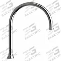 CHICAGO FAUCETS Spout: Spout, Gooseneck, Swivel Spout, Brass, Polished Chrome, Laminar, UNEF (MPN GN8JKABCP). Key specifications — Includes: Mounting Hardware; Product Type: Spout; Spout Style: Swivel; Body Material: Brass; Color/Finish: Polished Chrome; Brand: CHICAGO FAUCETS.