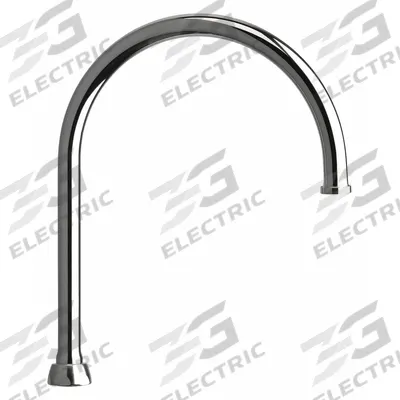 CHICAGO FAUCETS Spout: Spout, Gooseneck, Swivel Spout, Brass, Polished Chrome, Laminar - Gooseneck Faucet Spouts