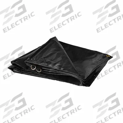 APPROVED VENDOR Tarp: 12 ft Lg, 8 ft Wd, Heavy Duty, 12 mil, Polyethylene, Black - Truck Tarps