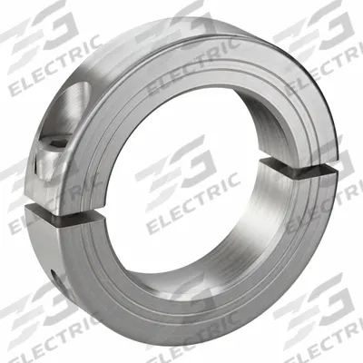 RULAND MANUFACTURING Shaft Collar: 2-Piece, Metric, Round, Clamp-On, 54 mm Bore Dia - Stainless Steel Shaft Collars