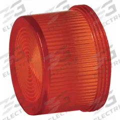 SIEMENS Pilot Light Lens: 30 mm Panel Mounting Hole Dia, Red, Concentric Rings, Class 52 (MPN 52RA4S2). Key specifications — Brand: SIEMENS; Compatible with Series: Class 52; Lens Material: Plastic.