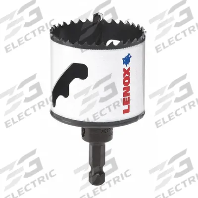 LENOX Hole Saw: 2 1/4 in Saw Dia., 4/5 Teeth per Inch, 1 7/8 in Max. Cutting Dp - Multi-Material-Cutting Hole Saws with Attached Arbor