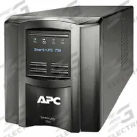 APC BY SCHNEIDER ELECTRIC Smart UPS: Single Phase, 750 VA Power Rating, 120 V Input, 120 V Output (MPN SMT750C). Key specifications — Phase: Single; UPS Type: Line Interactive; Brand: APC BY SCHNEIDER ELECTRIC.