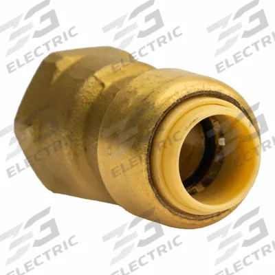 APPROVED VENDOR Adapter: 3/8 in OD x 3/8 in Pipe Size, Push-to-Connect x FNPT - Standard Brass Push-to-Connect Tube Fittings