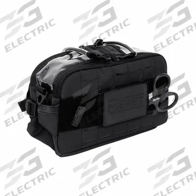 MERET USA Side Pack: 12 1/2 in L x 7 1/2 in W x 5 in D, Tarpaulin, Black, 11-20 in/21-30 in - Medical Fanny Packs & Slings