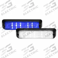 CODE 3 Warning Light: Emergency Vehicle Area Light, Blue/White, 9.6 W Watt, Clear, SAE J595 Class 1 (MPN CD3766BW). Key specifications — Brand: CODE 3; Lens Color: Clear; Number of Flash Patterns: 69; Installation Type: Permanent; Operating Voltage: 12-24V DC.