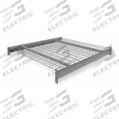 TENNSCO Shelf: 48 in x 48 in, 14 ga Beams, 5 AWG Decking, Galvanized Wire, 4,150 lb Load Capacity (MPN 6940). Key specifications — Decking Material: Galvanized Wire; Frame Finish: Powder Coated; Frame Material: Steel; Color: Gray; Includes: (2) Beams, (2) Crossbars; Brand: TENNSCO.