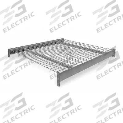 TENNSCO Shelf: 48 in x 48 in, 14 ga Beams, 5 AWG Decking, Galvanized Wire - Wire Decking Bulk Rack Shelf Kits