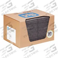 PIG Sorbent Pad: 14 oz Volume Absorbed Per Pad, 20 in x 15 in Pad Size (L x W), Perforated, 200 PK (MPN MAT135). Key specifications — Brand: PIG; Perforated: Perforated; Material: Polypropylene.