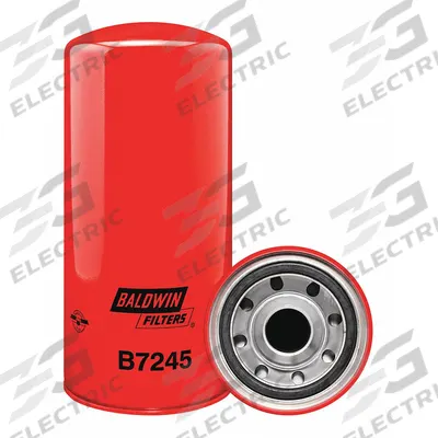 BALDWIN FILTERS Oil Filter: B7245, 1 1/2"-16 Thread Size, 12 1/8 in Overall Ht - Spin-On Oil Filters