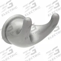 MASON Robe Hook: 1 7/8 in x 2 1/4 in x 3 3/4 in, Zinc, Satin, 30 lb Wt Capacity, Mounting Hardware (MPN YB8003SN). Key specifications — Brand: MASON; Material: Zinc.