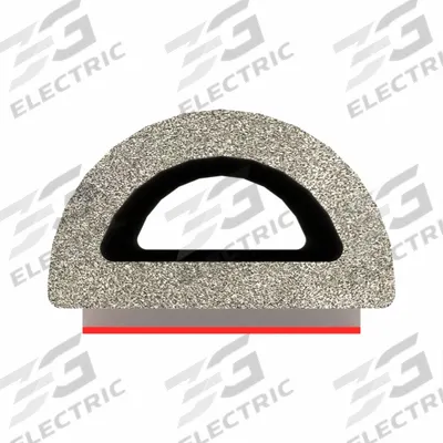 FAIRCHILD Seal: D-Shaped, Self-Adhesive Mounting, Std, EPDM, 50 ft Overall Lg - D-Section Foam Rubber Seals