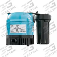 LITTLE GIANT Condensate Removal Pump: 115V AC, 5/8 gal Tank, 1/16 hp, 3.41 gpm, 10 ft Max. Head (MPN 550522). Key specifications — Nameplate Voltage: 115V AC; Brand: LITTLE GIANT; Included Accessories: Pump Only; Plenum Rated: No.
