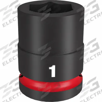 MILWAUKEE Standard Impact Socket: 3/4 in Drive Size, SAE, 1 in Socket Size, 6-Point - 3/4" Drive Impact Sockets