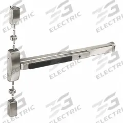 SARGENT Surface Vertical Rod: 36 in Max Door Wd, Stainless Steel (MPN 8713F RHR 32D). Key specifications — attr1011860: Exit Device; attr1011837: SARGENT; attr1011847: Surface Vertical Rod; attr1024139: Touchbar; attr1011835: Yes.