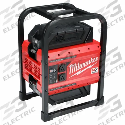 MILWAUKEE Power Supply: 1,800 W Rated Watt, 3,600 W Surge Watt, 2 AC Receptacles - Milwaukee Power Stations