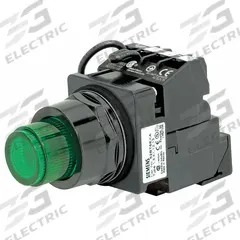SIEMENS Illuminated Push Button: Illuminated, Extended Profile, Non-Metallic, 30 mm, 1NO (MPN 52BT6D3K). Key specifications — Brand: SIEMENS; Action: Maintained/Momentary; Series: Class 52; Terminal Connection: Pressure Plate; Push Button Material Type: Non-Metallic.