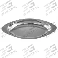 ITI Oval Au-Gratin: 10 oz Capacity, 1 in Overall Dp, 4 1/2 in Overall Wd, 8 1/8 in Overall Lg (MPN ITW-I-I-8). Key specifications — Material: Stainless Steel; Brand: ITI; Color: Silver.